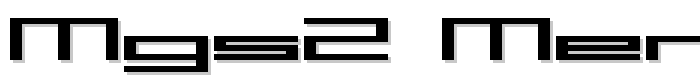 MGS2 Menu font